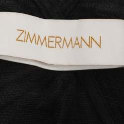 Pre Owned Zimmermann Black Tulle Rhythmic Fluted Mini Dress S