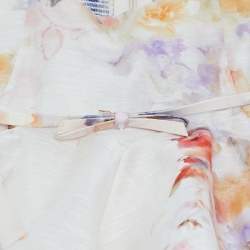 Pre Owned فستان ميني زيمرمان كورال وردي مزيج الكتان بدون حمالات مقاس متوسط - ميديم