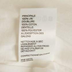 Pre Owned Zimmermann White Linen Wayfarer Flutter Dress M