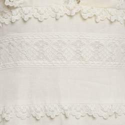 Pre Owned Zimmermann White Linen Wayfarer Flutter Dress M