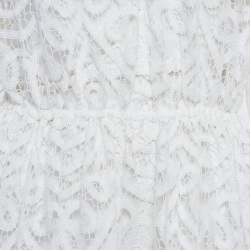 مملوكة مسبقًا Zimmermann White Battenburg Lace Bonita Mini Dress M