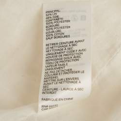 Pre Owned فسطان زيمرمان أبيض كتان مطرز عالي المد مع تفاصيل صغيرة - إكس تقديرات