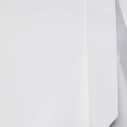 Pre Owned مايوه زيمرمان قطعة واحدة كتف واحد بتفاصيل فيونكة بالزهور الأبيض صناعي مقاس كبير - لارج