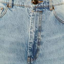 مملوكة مسبقًا Zimmermann Blue Stone Washed Distressed Denim Jeans M Waist 28"