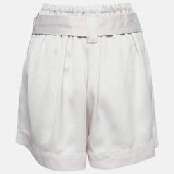 Pre Owned Zimmermann Lavender Satin Dawning Shorts M 