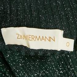 مملوكة مسبقًا بلوفر زيمرمان تريكو لوريكس أخضر برقبة عالية مقاس صغير جدًا - إكس سمول