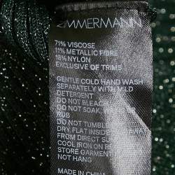 مملوكة مسبقًا بلوفر زيمرمان تريكو لوريكس أخضر برقبة عالية مقاس صغير جدًا - إكس سمول