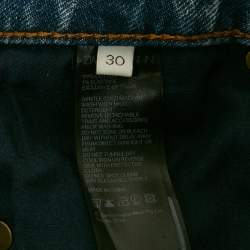 Pre Owned Zimmermann Blue Cotton Wide Leg Jean M