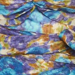 مملوكة مسبقًا Zimmermann Blue Printed High Tide Playsuit S