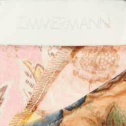 مملوكة مسبقًا فستان زيمرمان جوني بقصة ظهر رياضية بطبعة زهور متعددة الألوان من القطن مقاس كبير - ميديوم