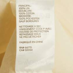 مملوكة مسبقًا Zimmermann Yellow Floral Print Linen Cut-Out Midi Dress M