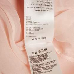 مملوكة مسبقًا فستان زيمرمان كتان مزيج برتقالي فاتح بتفاصيل طبقات ودانتيل طويل مقاس متوسط (ميديوم)