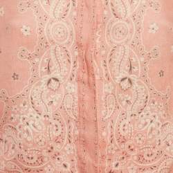 Pre Owned طقم من الكتان بنقشة بيزلي وردي زيمرمان مقاس صغير