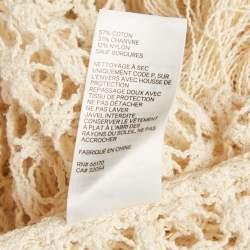 Pre Owned Zimmermann Beige Crochet Sheer Hooded Midi Dress M/L