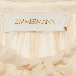 Pre Owned فستان زيمرمان بيج راميه و دانتيل ميدي بقصة قميص مقاس متوسط