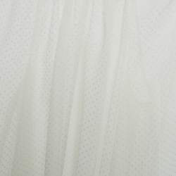 Pre Owned بلوزة زيمرمان بلوميتيس شيفون أبيض بكسرات في الحافة مقاس متوسط