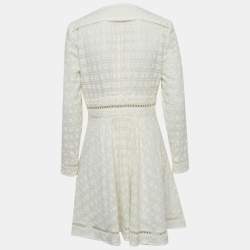 مملوكة مسبقًا فساتان زيمرمان كريمي زيڤير كوتن بدي انتابه عميق ميني مقاس كبير - لارج