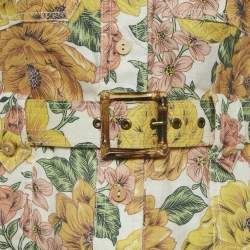 مملوكة مسبقًا Zimmermann Yellow Floral Print Poppy Belted Mini Dress S