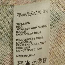 مملوكة مسبقًا Zimmermann Yellow Floral Print Poppy Belted Mini Dress S