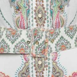 مملوكة مسبقًا فستان زيمرمان أبيض بنمط بيزلي مطبوع كتان تسعين-وستة فيليجري مقاس متوسط - ميديم