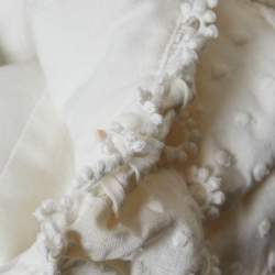 مملوكة مسبقًا Zimmermann White Linen Blend Paneled Melody Off Shoulder Mini Dress M