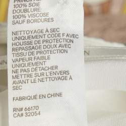 Pre Owned Zimmermann Cream Printed Silk Crepe De Chine Kick-Flare Pants M