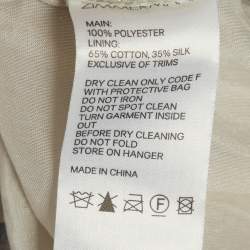 مملوكة مسبقًا فستان زيمرمان كورسيج حرير مزيج بنقشة جلد الثعبان بني بتفاصيل طيات وفتحات مقاس كبير (لارج)