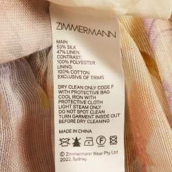 Pre Owned Zimmermann Multicolour Silk Blend Rhythmic Tiered Mini Skirt S