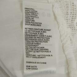 Pre Owned Zimmermann White Lace Tiered Belted Maxi Dress XS