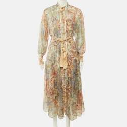 Pre Owned Zimmermann Multicolor Paisley Print Silk Lucky Bound Midi Dress M
