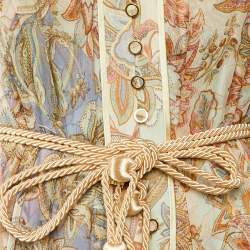 Pre Owned Zimmermann Multicolor Paisley Print Silk Lucky Bound Midi Dress M
