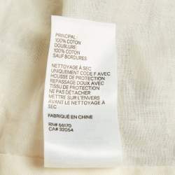 Pre Owned Zimmermann Olive Green/Cream Crochet Devi Ruffled Midi Dress S