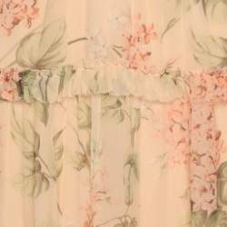 Pre Owned Zimmermann Multicolor Printed Silk Cut Out Midi Dress S