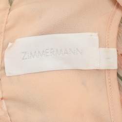 Pre Owned Zimmermann Multicolor Printed Silk Cut Out Midi Dress S