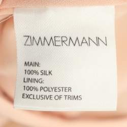 Pre Owned Zimmermann Multicolor Printed Silk Cut Out Midi Dress S