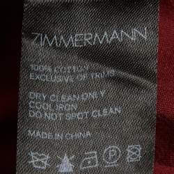 Pre Owned Zimmermann Burgundy Broderie Anglaise Shorts M