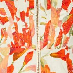 Pre Owned Zimmermann White Floral Printed Linen Tranquility Midi Dress XS
