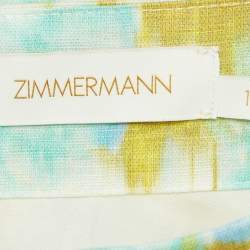 مملوكة مسبقًا Zimmermann Multicolour Linen Maxi Skirt M