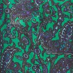 Pre Owned Zimmermann Green/Blue Paisley Print Silk Tiggy Shirt S