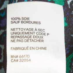Pre Owned Zimmermann Green/Blue Paisley Print Silk Tiggy Shirt S