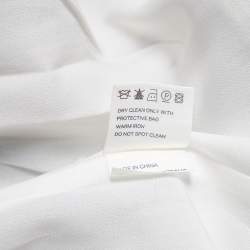 Pre Owned Zimmermann Grey/Blue Striped Cotton Havoc Lace Trimmed Shirt And Shorts Set S