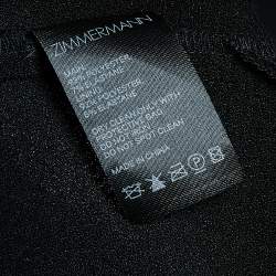 مملوكة مسبقًا فستان زيمرمان ضيق بلا أكمام رباط جانبي منقوش أسود مقاس متوسط