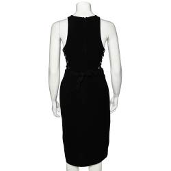 مملوكة مسبقًا فس تان زيمرمان ضيق بلا أكمام رباط جانبي منقوش أسود مقاس متوسط