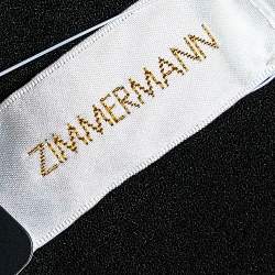 مملوكة مسبقًا فستان زيمرمان ضيق بلا أكمام رباط جانبي منقوش أسود مقاس متوسط