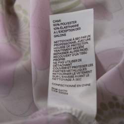 Pre Owned Zimmermann Pink Floral Printed Silk Ruffled Blouse S