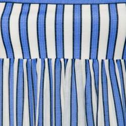 Pre Owned فستان زيمرمان فيريتي قطن  أزرق مخطط متدرج مقاس صغير - سمول