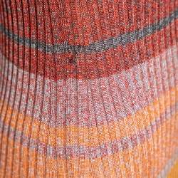 Pre Owned Zimmermann Multicolored Brightside Striped Rib Knit Midi Dress M