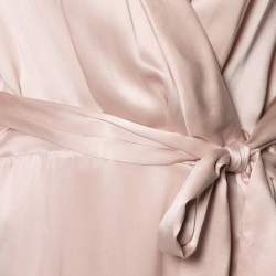 Pre Owned فستان زيمرمان حرير وردي مكشكش  بلفة غير متماثلة  مقاس كبير - لارج