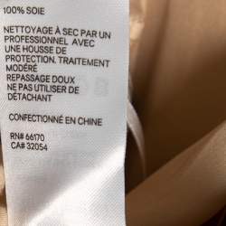 Pre Owned Zimmermann Gold Silk Ruffled Asymmetrical Wrap Dress L