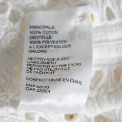 Pre Owned Zimmermann White Cotton Pineapple Perforated Top M